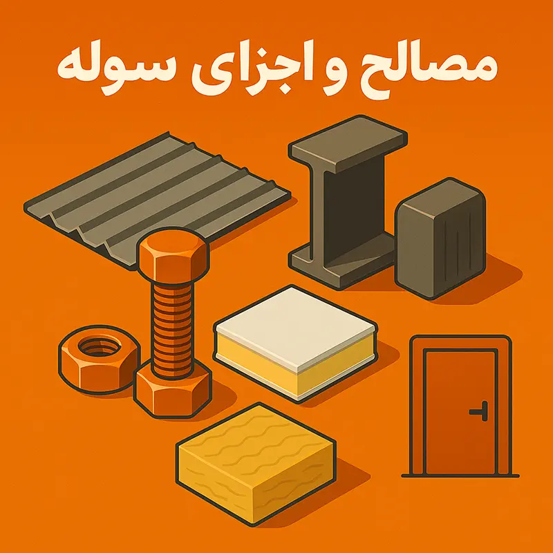 مصالح و اجزای اصلی ساخت سوله صنعتی
